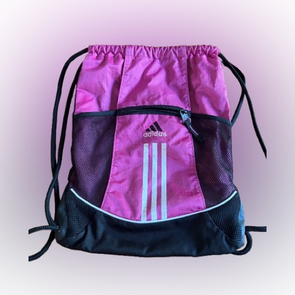 Adidas Pink and Black Sports Sack - Picture 1 of 4